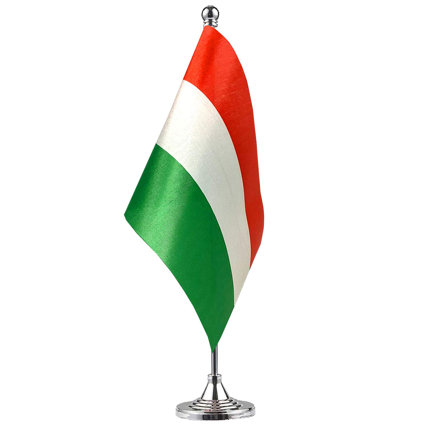 Mini Hungary Table Flags with Stand - Small Hungarian Desk Flags for Office, International Festivals & Home Decor - Perfect for Hungary Theme Parties, National Celebrations & Patriotic Displays