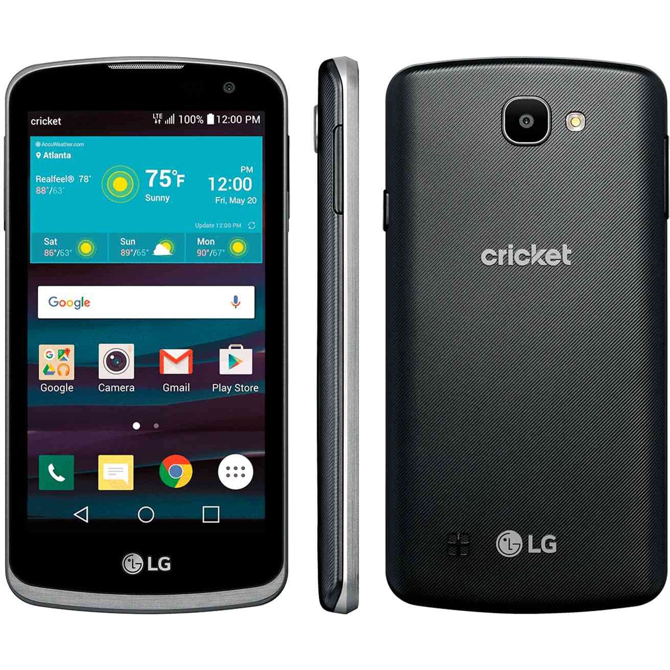 LG Spree Cricket Prepaid Smartphone - Black | Affordable Mobile Phone for Calls, Text & Internet | Perfect for Students, Travelers & Budget-Conscious Users
