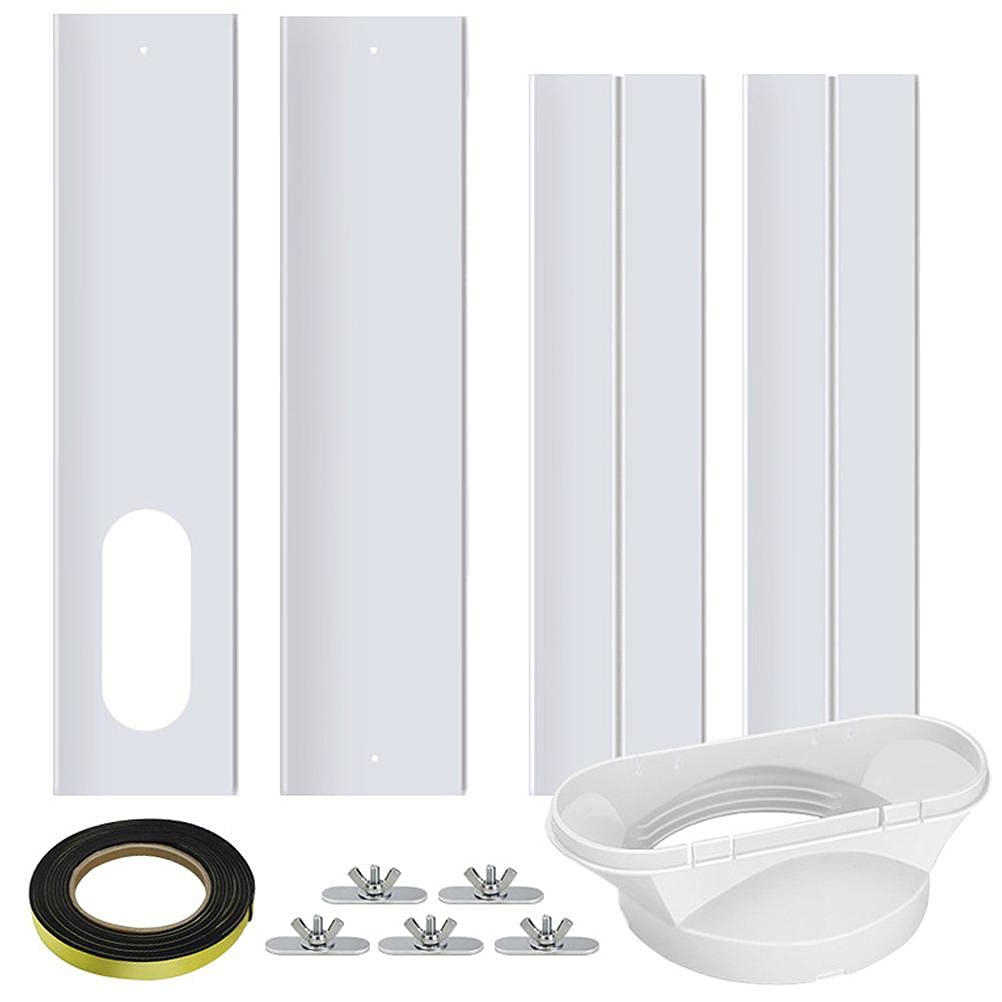 Adjustable Portable Air Conditioner Window Vent Kit for Sliding Doors - Universal AC Window Seal Plate for Efficient Cooling in Bedrooms, Living Rooms & Home Offices