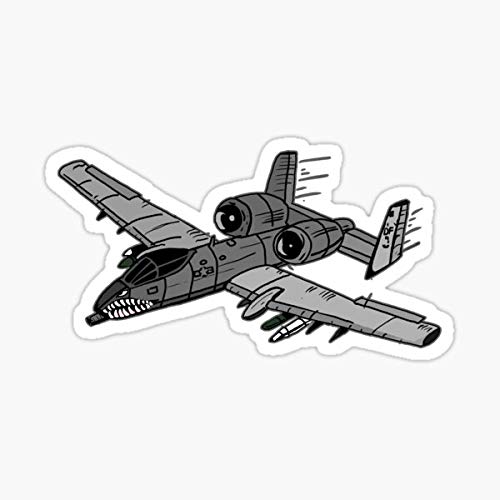 A-10 Warthog Digital Art Vinyl Sticker - Durable Decal for Cars, Trucks, Laptops, Phones & Walls - Military Aircraft Lover Gift - Perfect for Car Windows, Gaming Setups & Office Decor