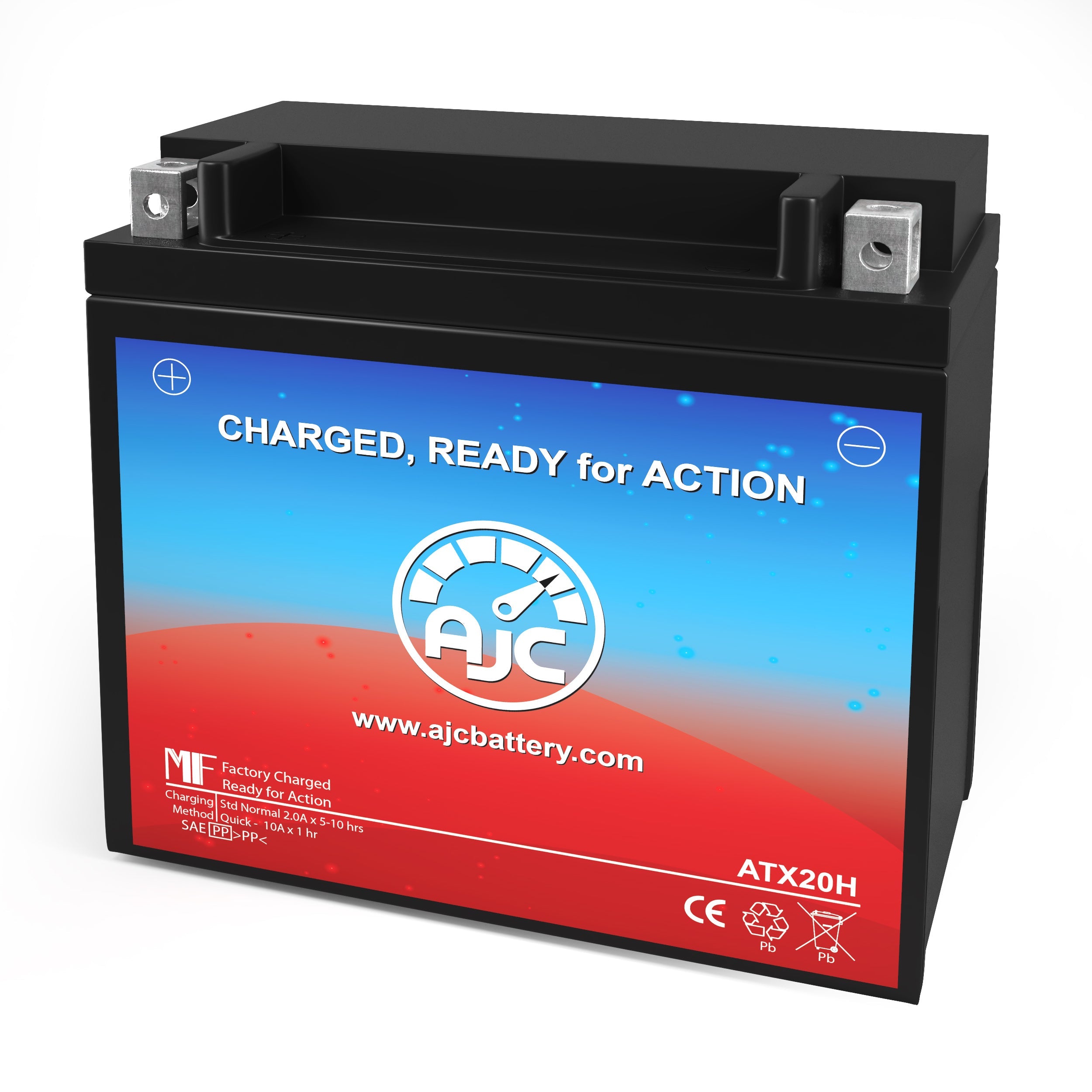 AJC 16 B Powersports Battery Replacement - High Performance ATV, Motorcycle & UTV Battery - Perfect for Off-Road Adventures & Powersports Vehicles
