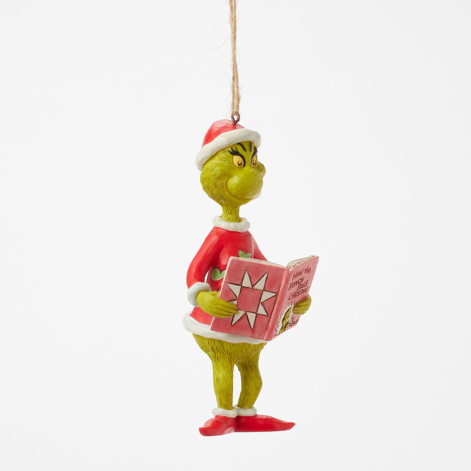 Grinch with Book Christmas Ornament - Perfect for Holiday Tree Decor, Gift Giving & Festive Home Decor