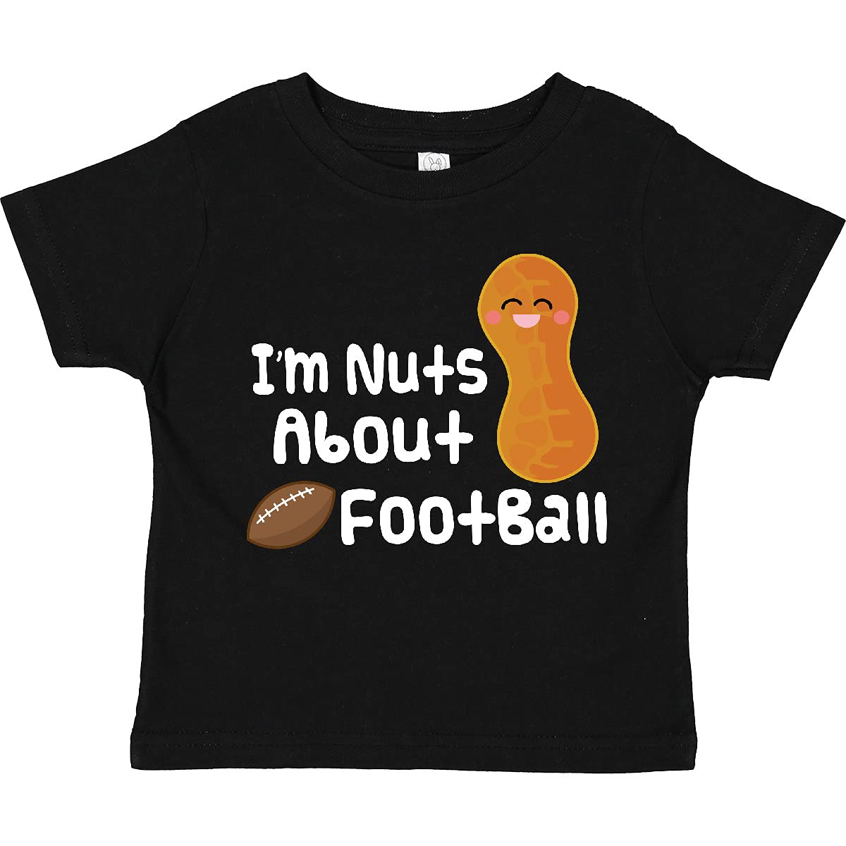 Inktastic Funny Nuts About Football Toddler T-Shirt - Cute Boys Sports Tee for Football Fans - Perfect for Game Day, Birthday Gifts & Playdates