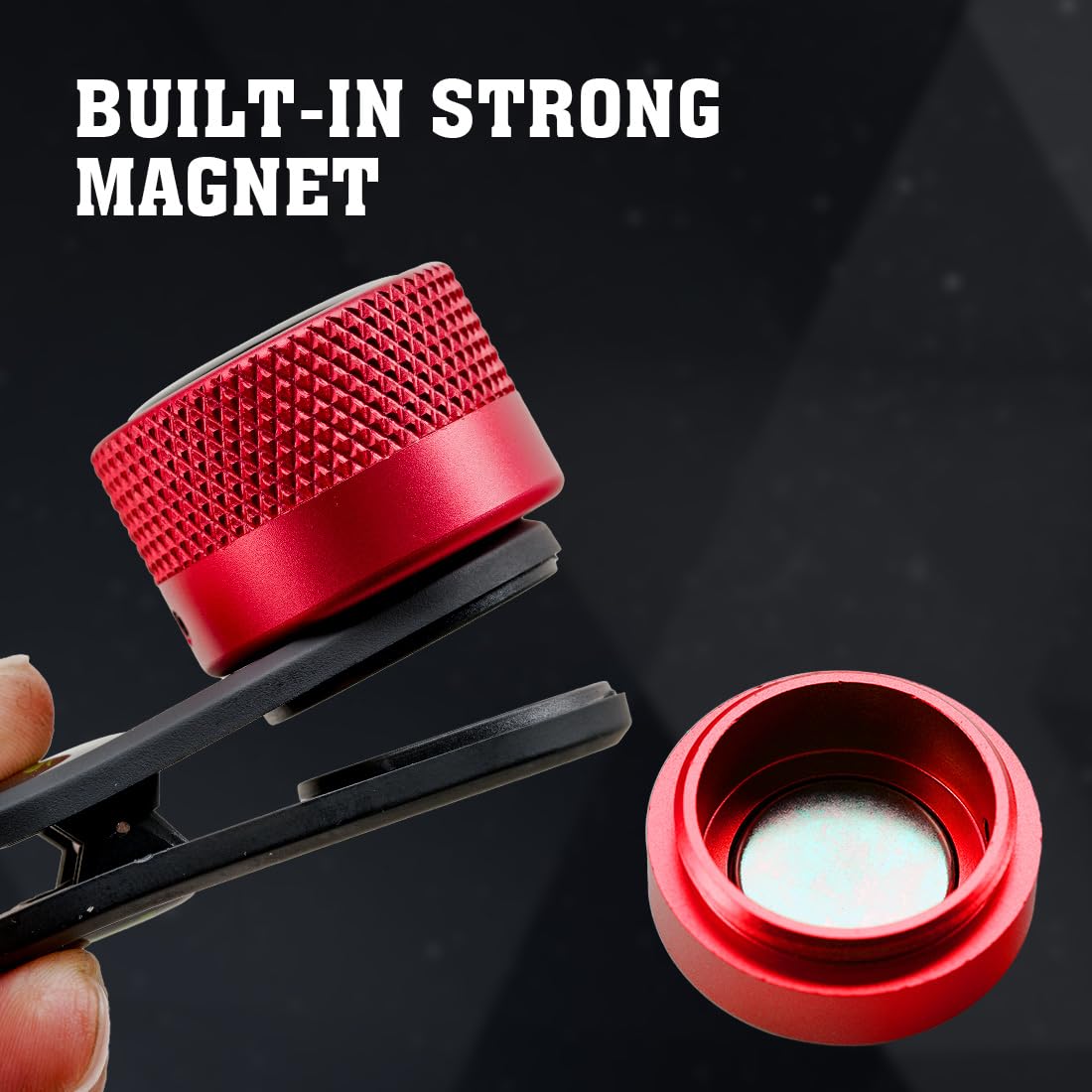 Premium Magnetic Pool Cue Chalk Holder - Portable Metal Billiard Chalk Holder for Snooker & Pool Accessories (Round/Square Option) - Perfect for Home Game Rooms, Bars & Professional Tournaments