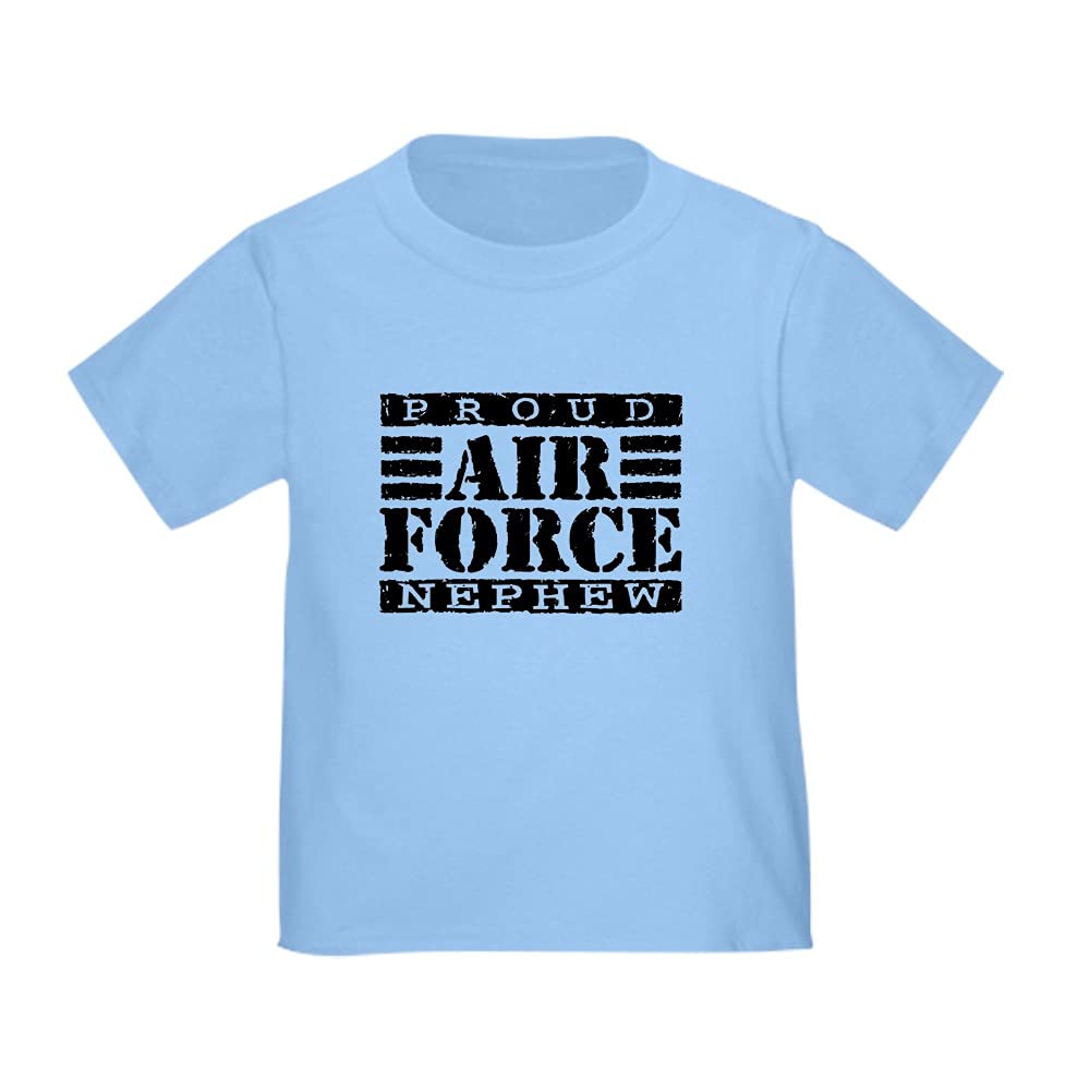 Proud Air Force Nephew Toddler T-Shirt - Cute Military Apparel for Kids | Perfect for Family Gatherings & Patriotic Events