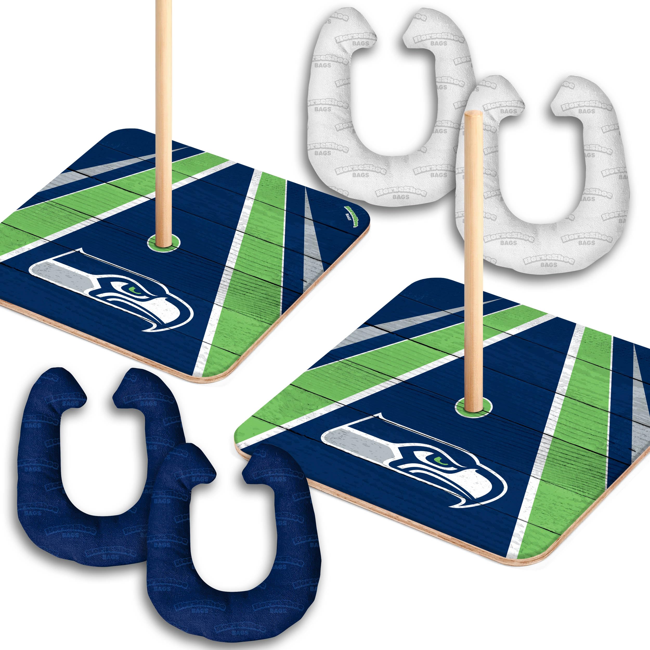 YouTheFan NFL Seattle Seahawks Horseshoe Bags - Officially Licensed Football Team Tote & Grocery Bag - Perfect for Game Day, Shopping & Beach Outings