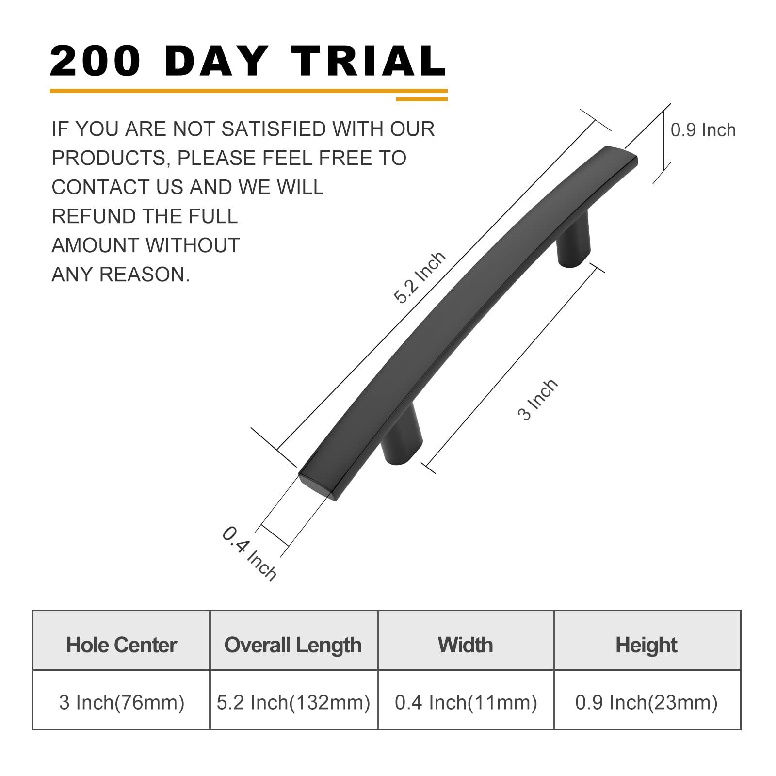 AOOTOCH 10 Pack 3 Inch Matte Black Cabinet Handles - Modern Kitchen Cabinet Pulls & Cupboard Hardware for Drawers, Wardrobes, Bathroom Vanities & Furniture (Durable & Stylish)