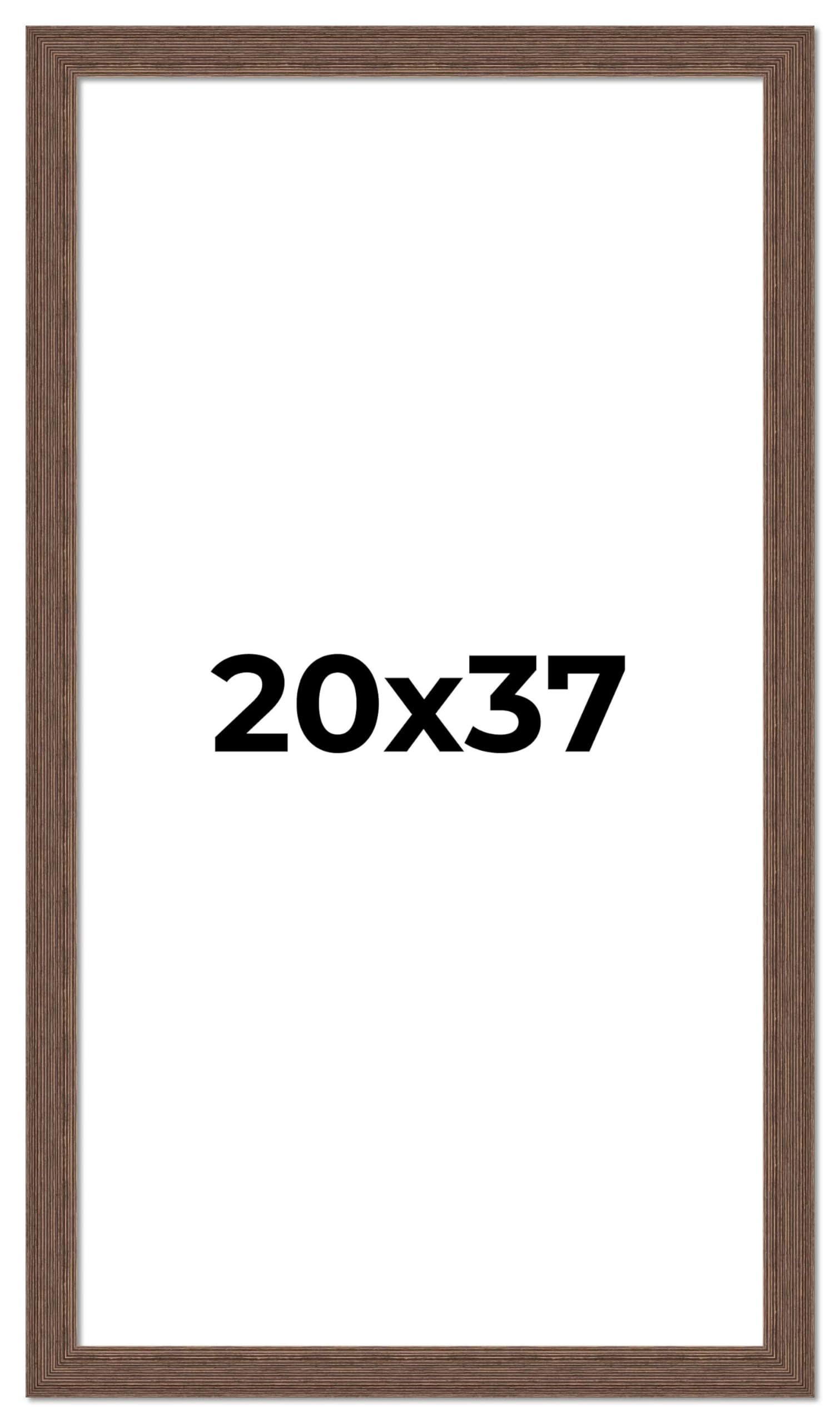 20x37 Brown Distressed Barnwood Picture Frame - Rustic Farmhouse Photo Frame with UV Acrylic Shatter Guard & Acid-Free Backing | Perfect for Wall Decor, Wedding Photos, Family Portraits & Home Office Display