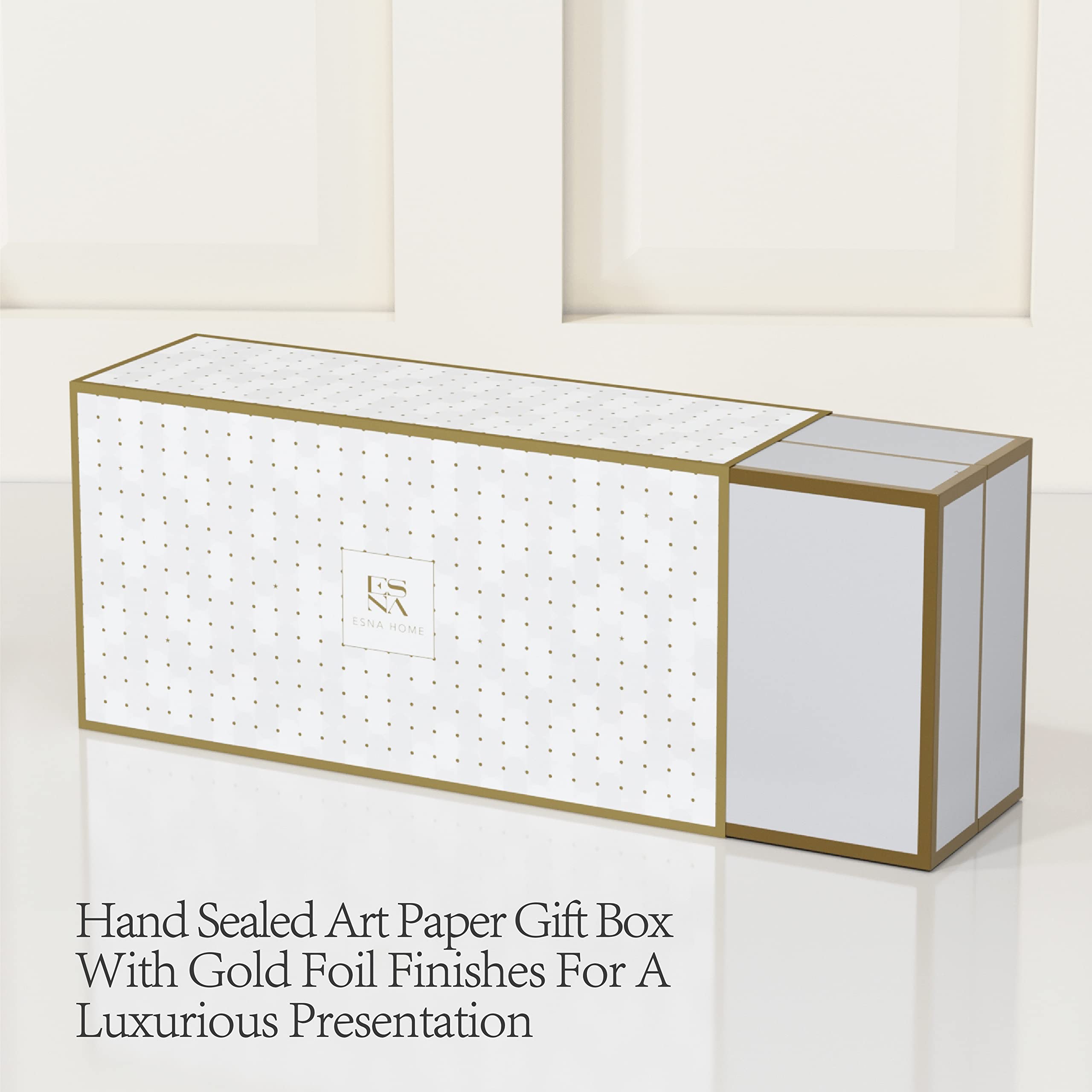 ESNA HOME Luxury Trio Gift Set - 3 Full-Size Aromatherapy Soy Candles | All Natural Scented Candles with 150-Hour Clean Burn | Perfect Holiday Gift Set in Hand-Sealed Box & Matching Sleeve | Ideal for Home Relaxation, Spa Nights & Thoughtful Gifting