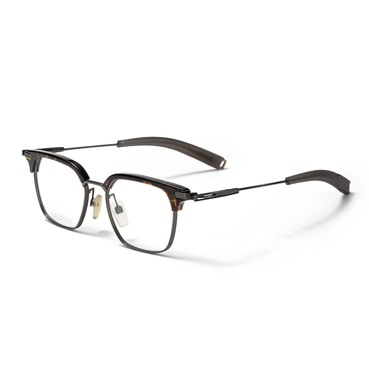 Qonoic Titanium Glasses Frame for Men - Anti Blue Light Computer Glasses, Ultra Lightweight & Durable Eyewear QF4410 - Perfect for Office Work, Gaming & Screen Time Protection