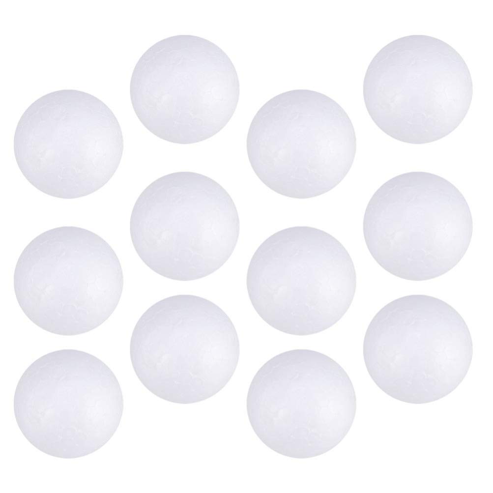 EXCEART 100Pcs White Craft Foam Balls, 6cm/2.4in Styrofoam Balls for DIY Arts and Crafts, Home Decor, School Projects, Christmas Ornaments, Wedding Centerpieces