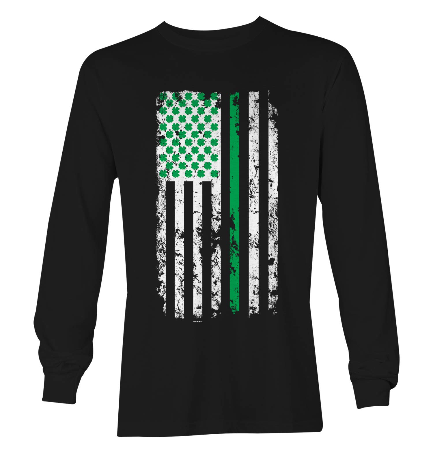 USA Flag St Patricks Unisex Long Sleeve Shirt for St Patricks Day