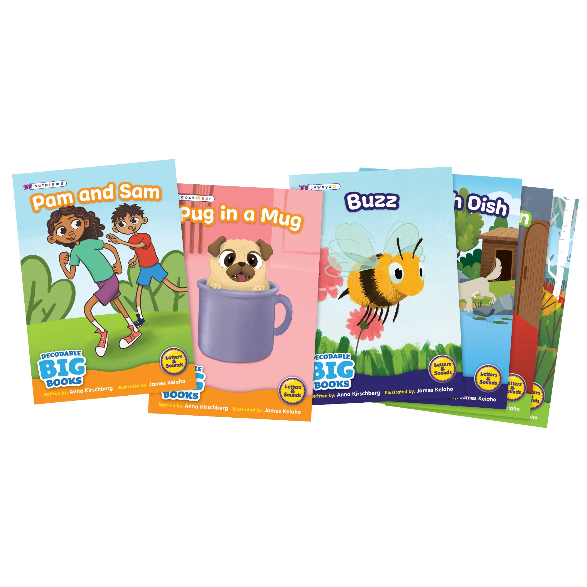 Beanstalk Books 6-Piece Decodable Big Books Fiction Set for Early Reading | Phonics Learning Resources for Kindergarten & 1st Grade | Perfect for Classroom & Homeschool Reading Activities