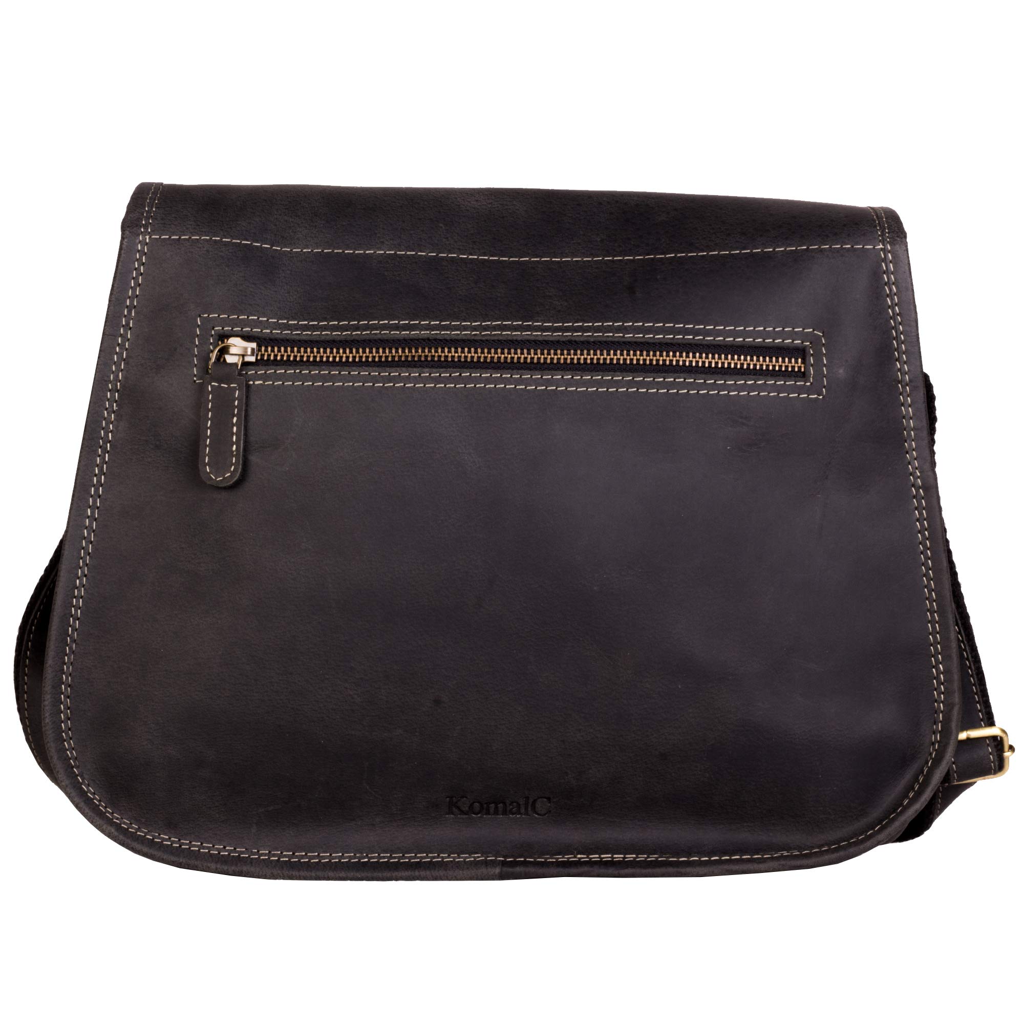 14 Inch Genuine Leather Purse for Women - Stylish Shoulder Bag & Crossbody Satchel - Ladies Tote Handbag for Travel, Work & Everyday Use
