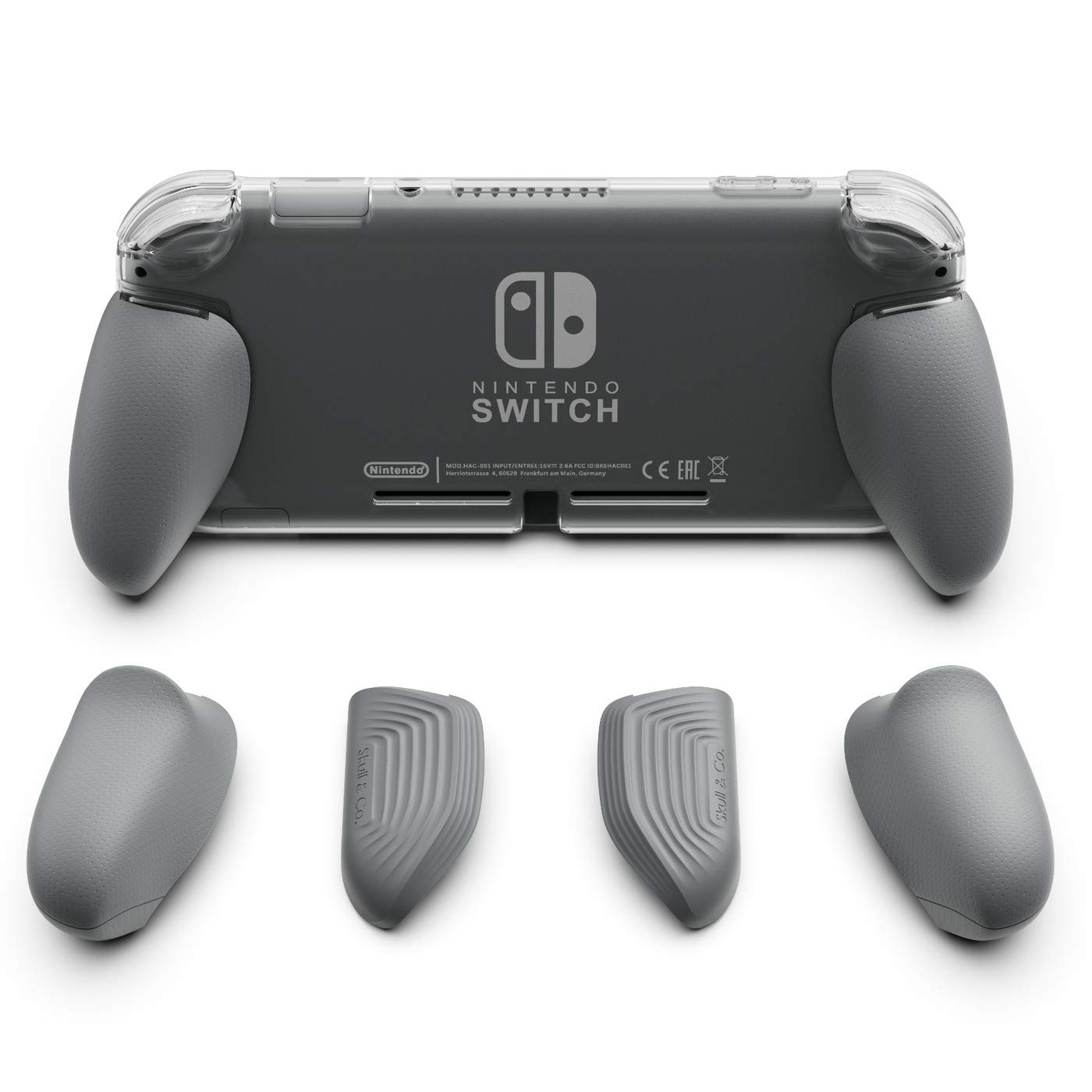 Skull & Co. GripCase Lite Bundle for Nintendo Switch Lite - Ergonomic Protective Cover with Thumb Grips - Perfect for Travel, Gaming on the Go & Long Play Sessions