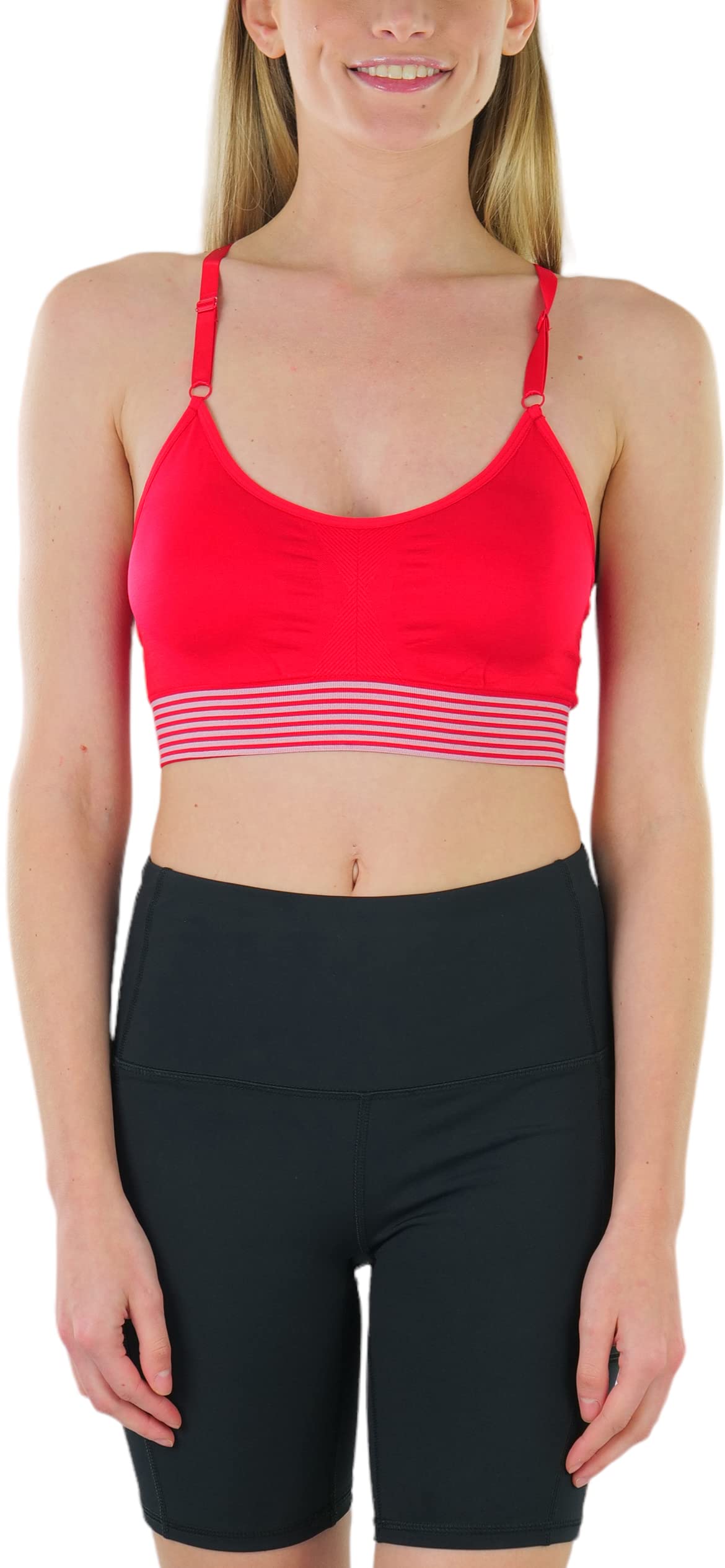 ToBeInStyle Women’s Seamless Supportive Wire-Free Sports Bras & Bralettes - Comfortable Yoga, Gym & Lounge Wear for Active Women