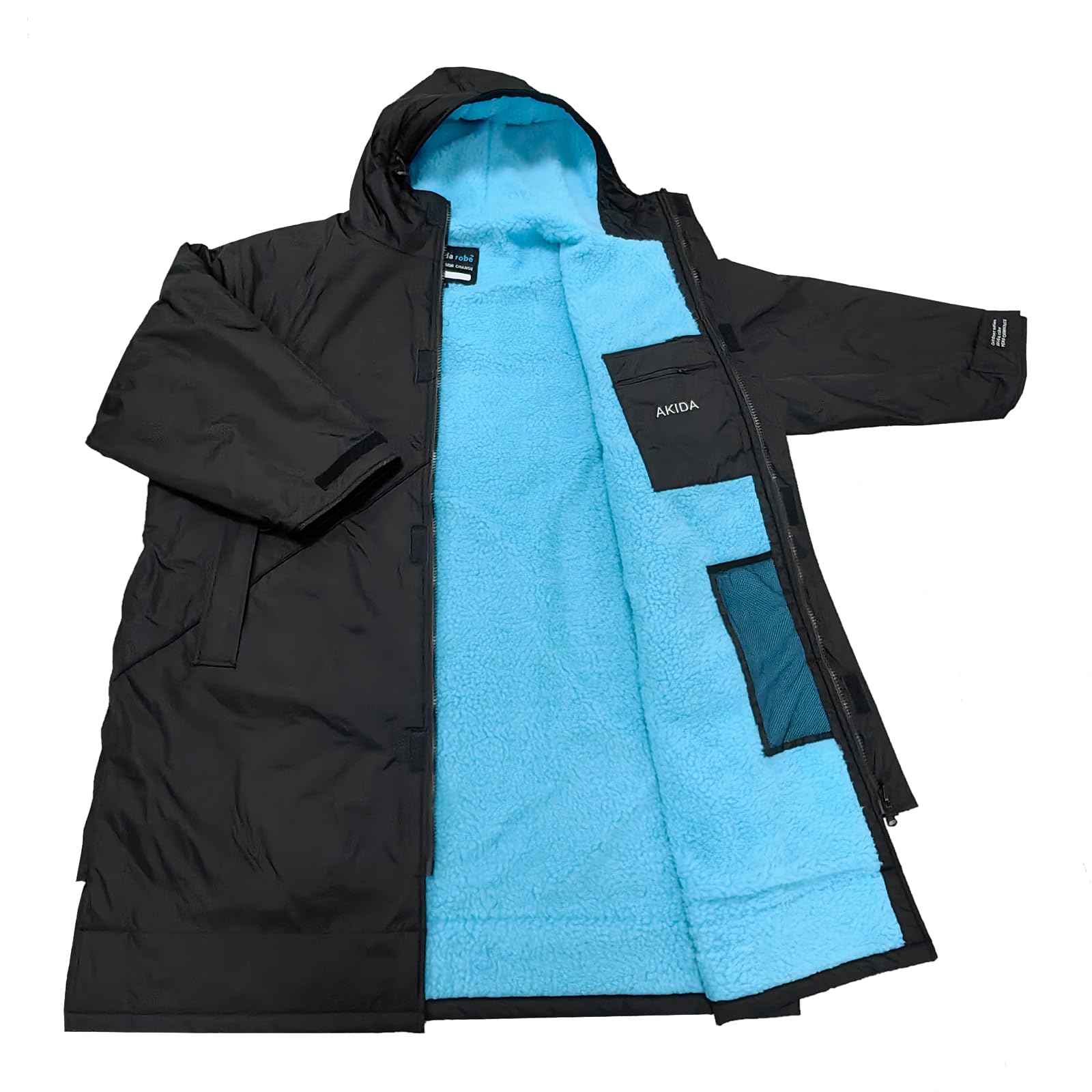 Akida Oversized Waterproof Changing Robe - Quick Dry Swim Parka & Surf Poncho for Men & Women - Warm Beach Coat Jacket & Wetsuit Changing Towel - Perfect for Surfing, Swimming, Beach Trips & Outdoor Activities