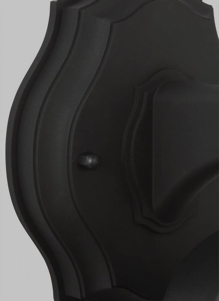 1 Light Medium Outdoor Downlight Wall Lantern - Black Finish - Incandescent Traditional Outdoor Fixture - Perfect for Porch, Patio, Garden & Entryway Lighting - Model 73-Bel-4169691