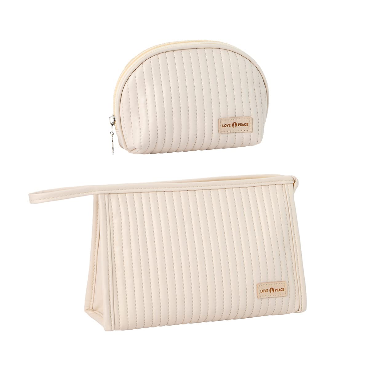 LETGO 2 Pack Waterproof Makeup Bags for Women - Small Travel Cosmetic Organizer Pouch for Purse, Makeup Brushes & Lipsticks Storage - Perfect for Travel, Gym & Daily Essentials Organization