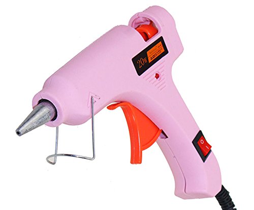 FADMAN Mini Hot Melt Glue Gun - 20W Power with On/Off Switch & LED Indicator - Includes 15 Pink Glue Sticks - Perfect for DIY Crafts, Home Repairs, and School Projects