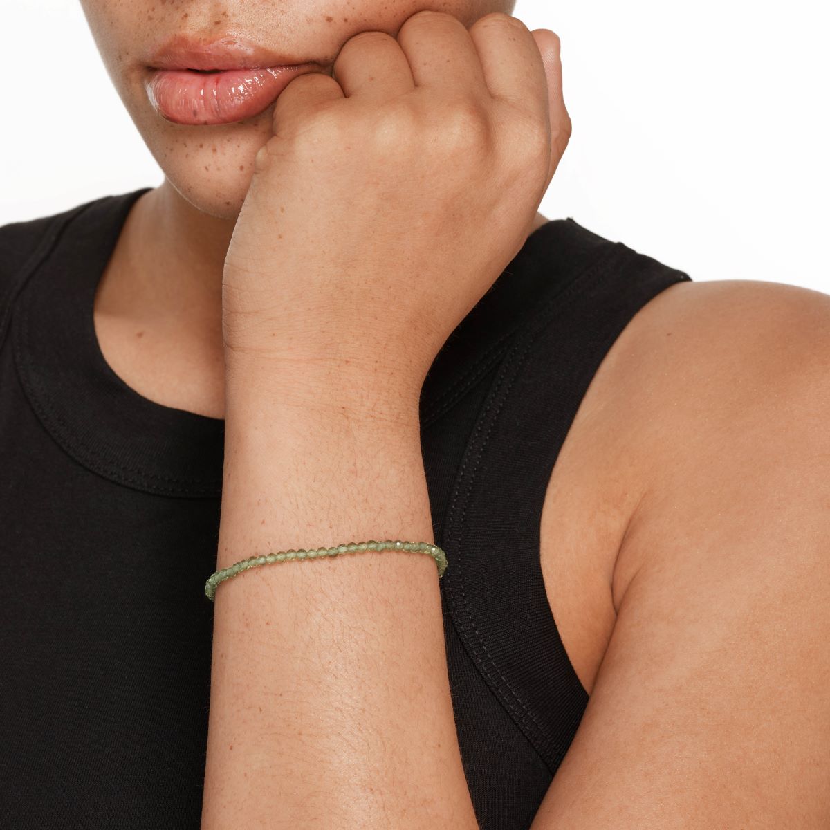 Gold Micro Aventurine Bead Bracelet for Women - Elegant Healing Crystal Jewelry for Meditation, Yoga & Positive Energy - Perfect Gift for Spiritual Wellness