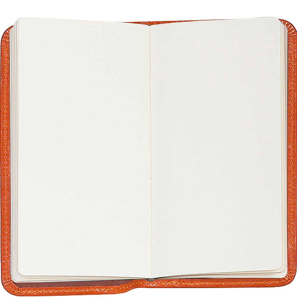 Premium Cognac Italian Leather Blank Pocket Notebook - Handcrafted Journal for Writing, Sketching & Note Taking - Perfect Gift for Travelers, Students & Professionals