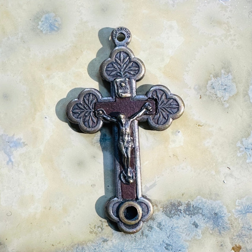 Vintage Terra Belle Catacomb Crucifix Pendant - Religious Jewelry for Men & Women, Gothic Cross Necklace for Church, Weddings & Everyday Wear