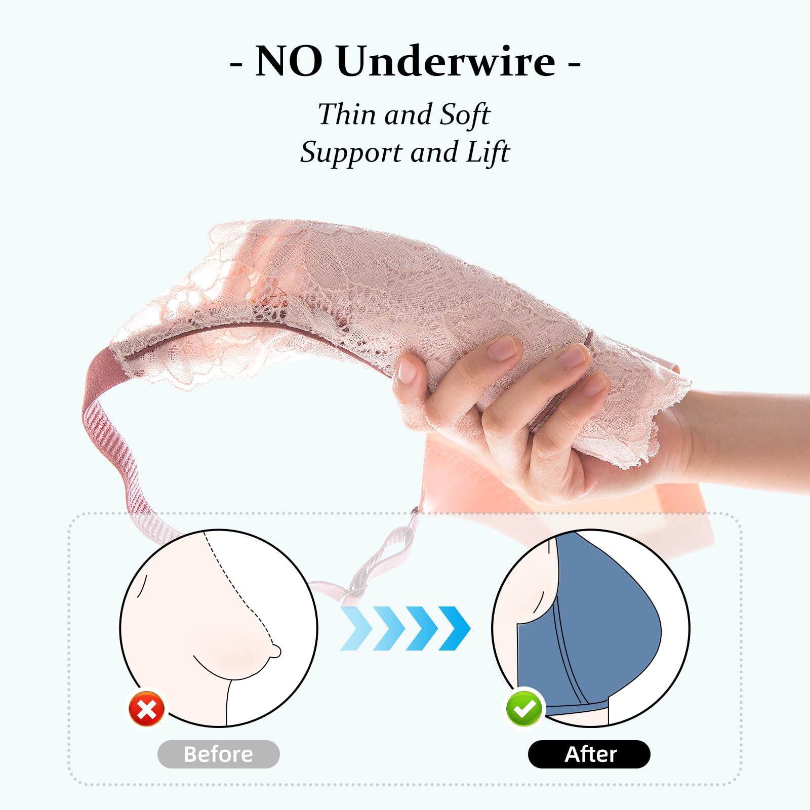 Baetty Wireless Bras for Women - No Underwire Unpadded Full Coverage Comfort Bra 4548 | Perfect for Yoga, Sleep & Everyday Wear