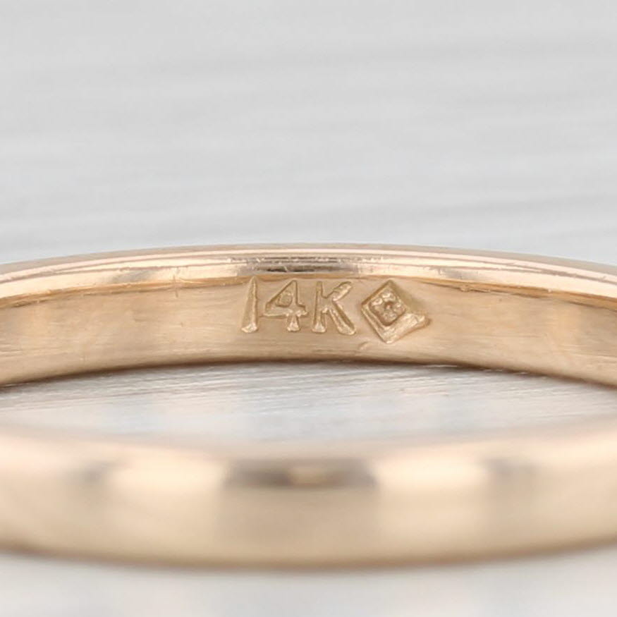 0.24ctw Diamond Wedding Band Ring - 14k Yellow Gold Size 6.25 - Stackable Thin Band for Women - Perfect for Bridal Stacking, Anniversary Gifts & Everyday Elegance