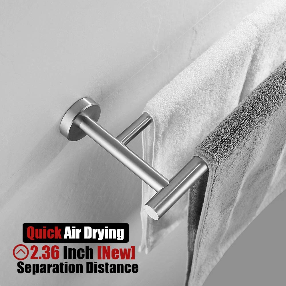JQK Stainless Steel Towel Ring Holder - 7 Inch Brushed Nickel Wall Mounted Bathroom Accessory (TR160-BN) - Perfect for Bathrooms, Kitchens & Powder Rooms