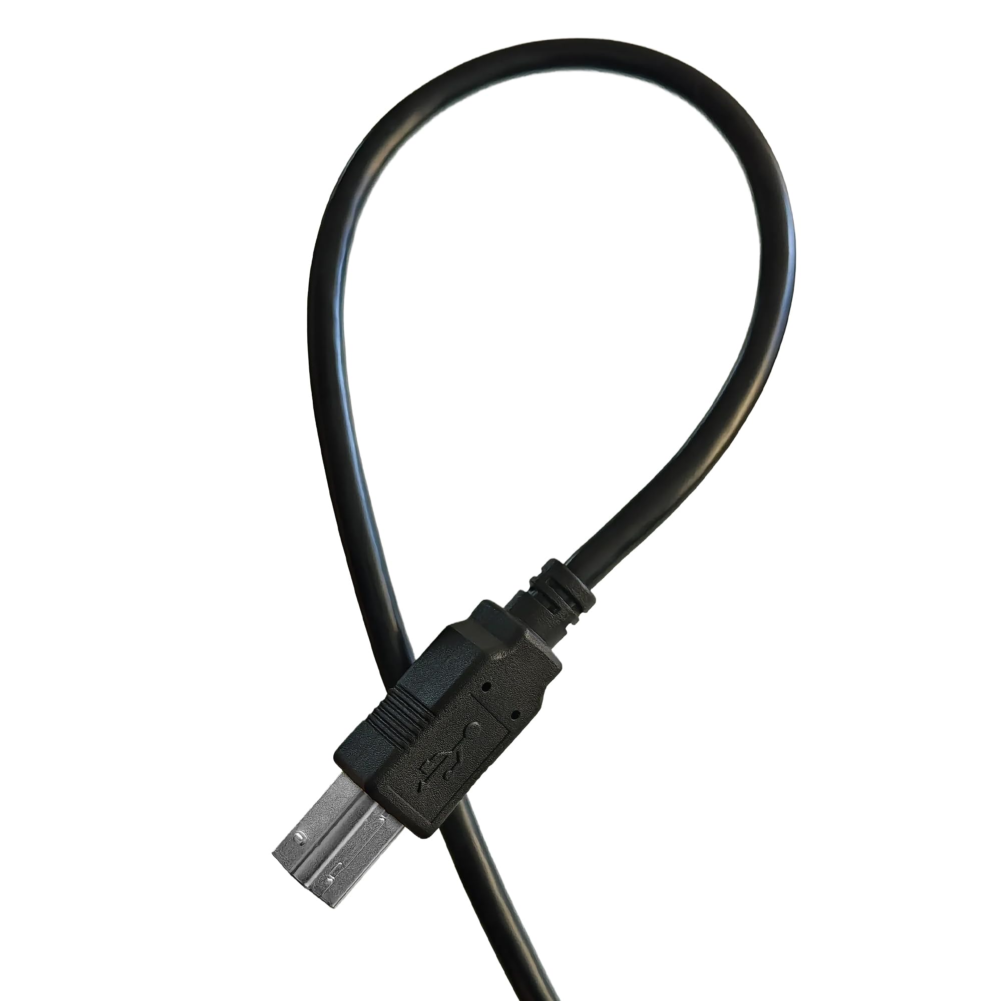 Delca USB 2.0 Printer Cable 5.3 Feet (1.6 Meters) - High Speed A to B Cord for Canon, Brother, Epson, Samsung, HP, Dell Printers - Durable Black Computer Cable for Home & Office Use