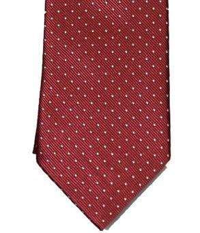 Cavani Red and White Polka Dot Necktie Set - Stylish Men's Formal Tie for Business, Weddings & Special Occasions