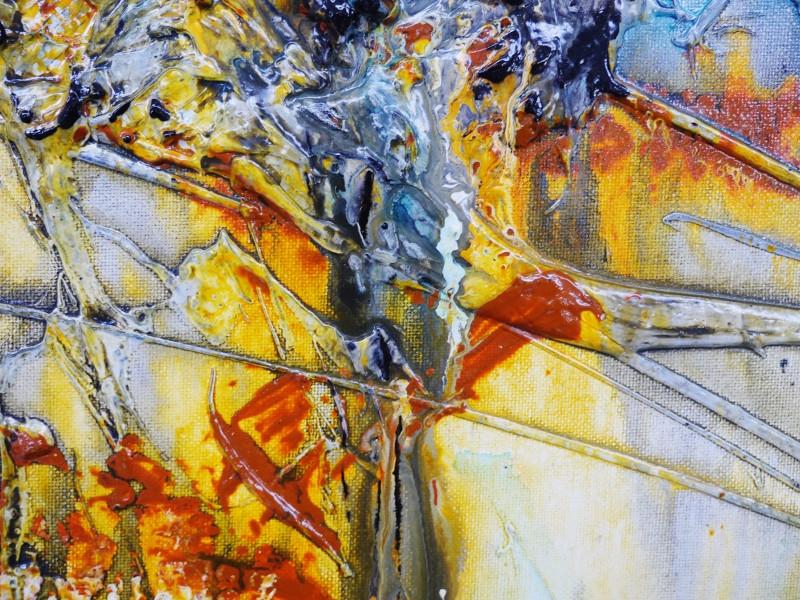 160cm x 60cm Blue Yellow Abstract Canvas Wall Art - Modern Home Decor for Living Room, Bedroom & Office | Large Contemporary Painting