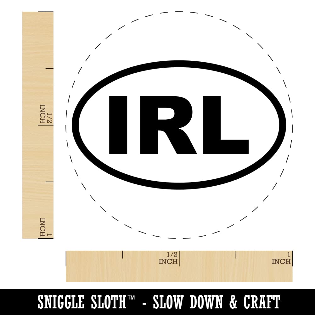 Ireland IRL Self-Inking Rubber Stamp - 1 Inch Medium Red Ink Stamper for Crafting, Planners, Scrapbooking & DIY Projects - Perfect for Address Labels, Envelopes & Document Organization