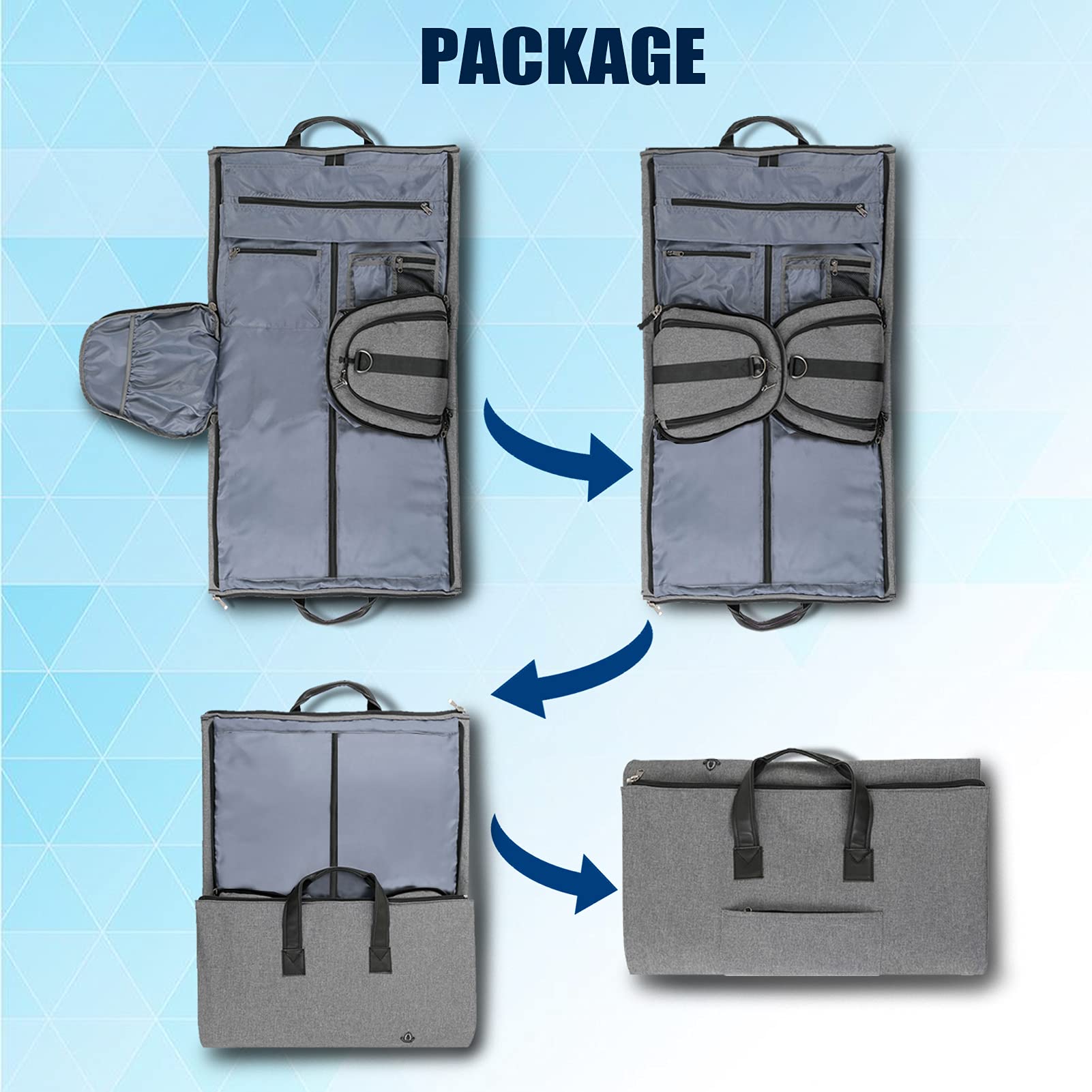 Convertible Duffle Garment Bag for Men - 2-in-1 Carry On Suit Bag with Shoulder Strap & Shoe Compartment | Perfect for Business Travel, Weddings & Formal Events