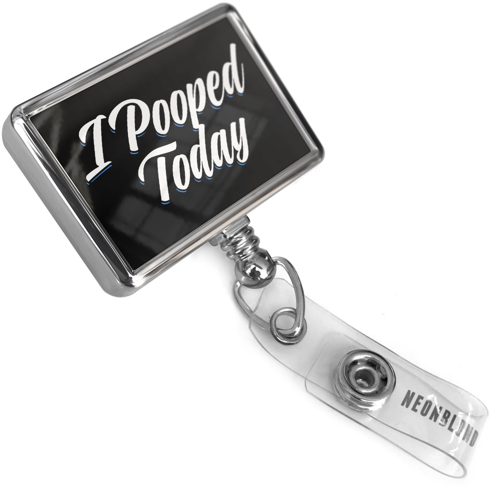 Retractable Plastic ID Badge Reel with Bulldog Belt Clip - Classic Design 