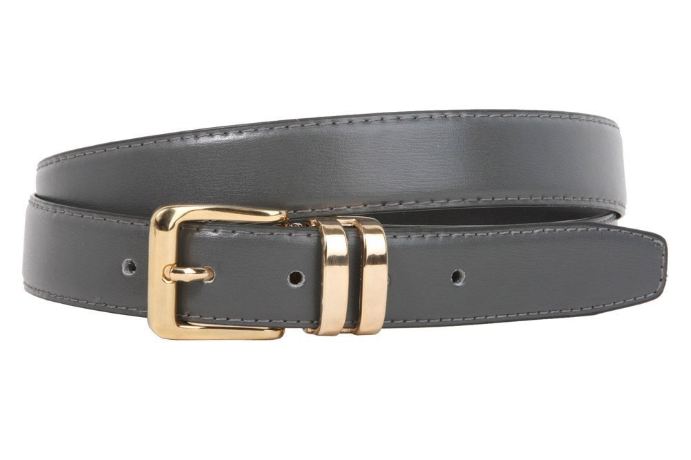 1 1/8 Inch Gold Adjustable Clamp-On Faux Leather Belt - One Size Fits Most - Perfect for Casual Wear, Office Outfits & Special Occasions