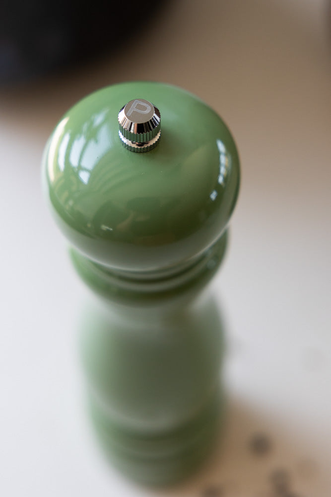 Premium Classic Green Pepper Mill - Adjustable Ceramic Grinder for Fresh Ground Pepper - Perfect for Kitchen, Dining Table & Outdoor Cooking