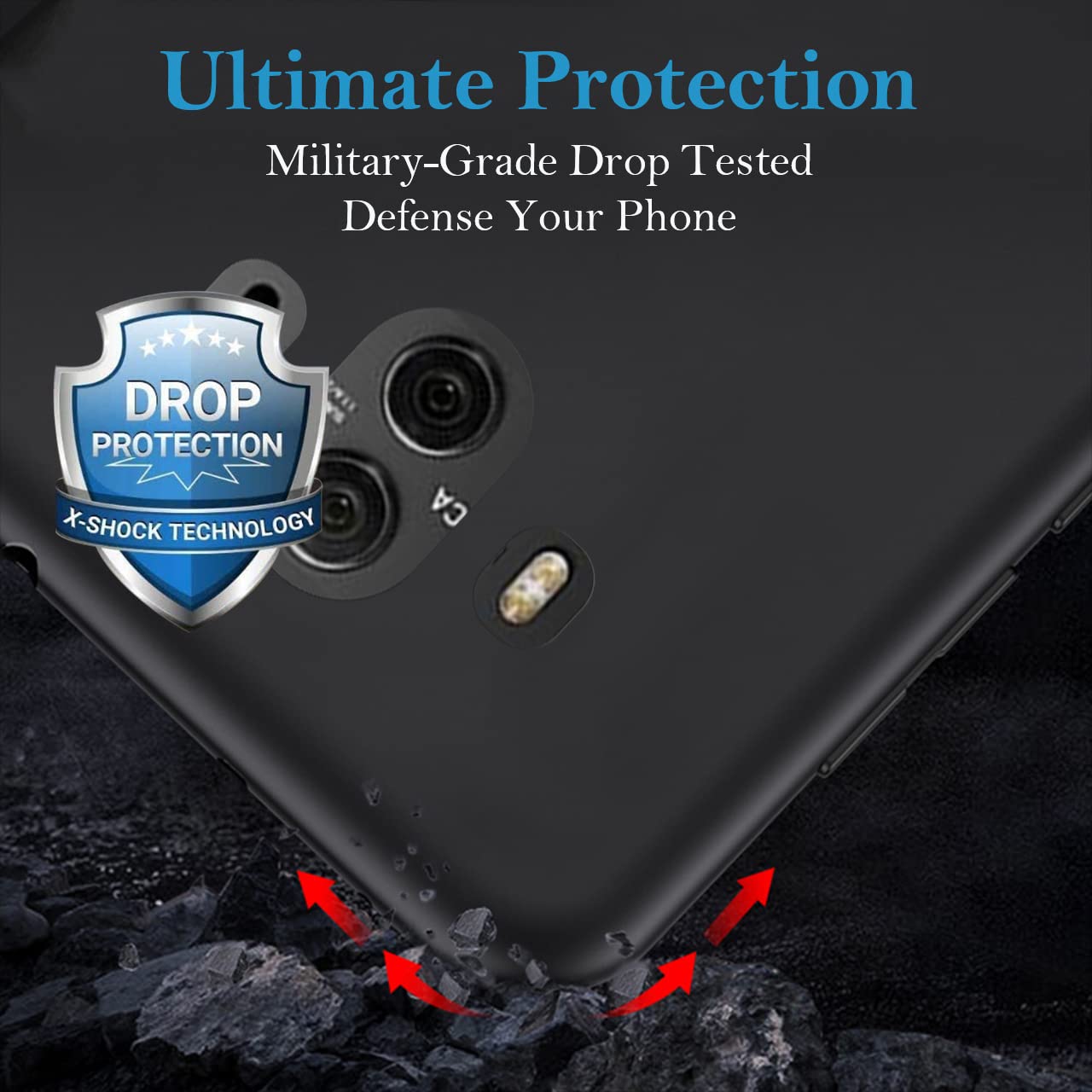 Custom Huawei Mate 10 Phone Case - Personalized Photo/Text/Name Design - Anti-Scratch Soft TPU Protective Cover (Black) - Perfect Gift for Birthday, Anniversary & Daily Protection