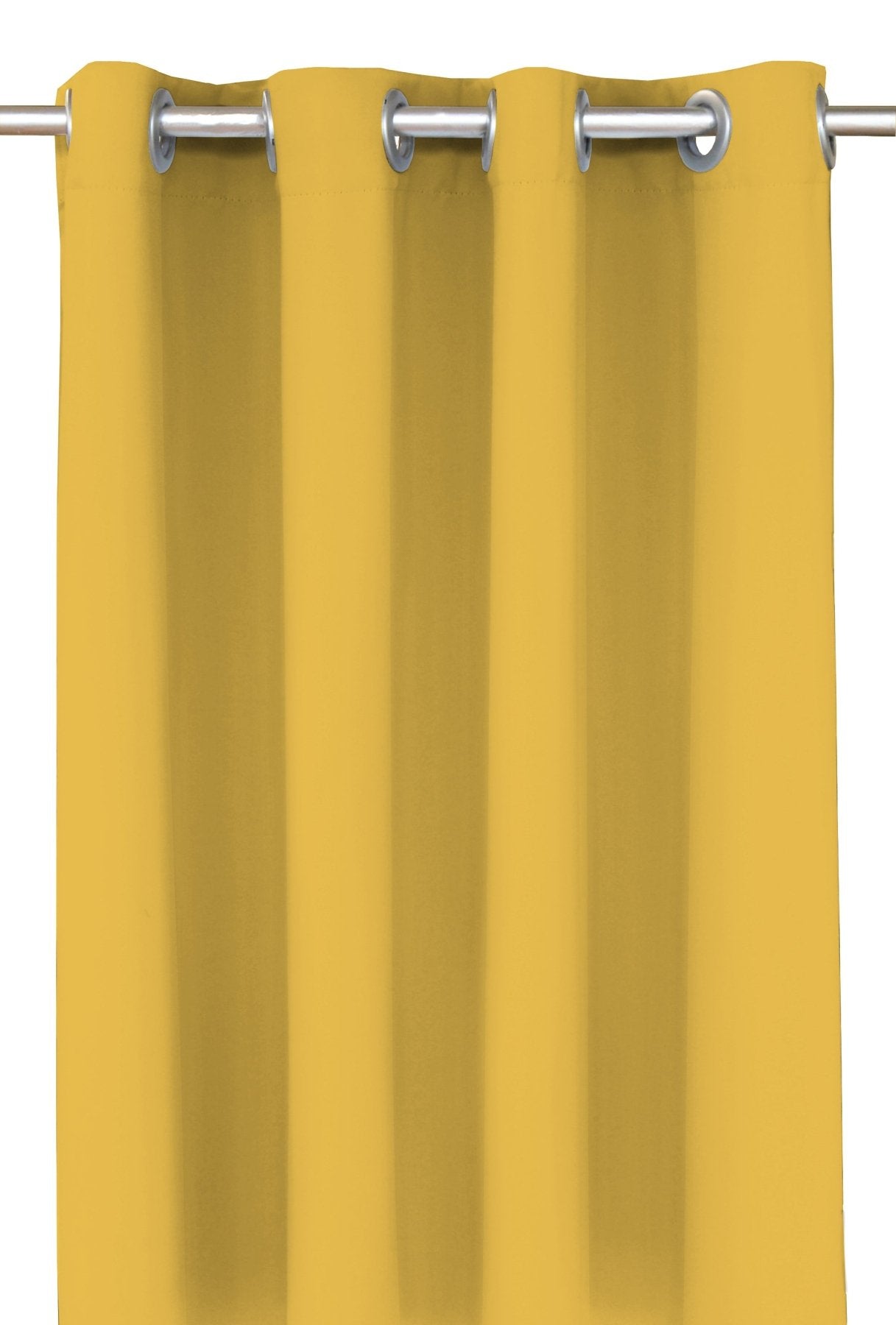 Sunbrella Canvas Yellow Nickel Grommet Top Indoor/Outdoor Curtain Panel - Waterproof & UV Resistant Window Drapes for Patio, Living Room, and Bedroom Decor