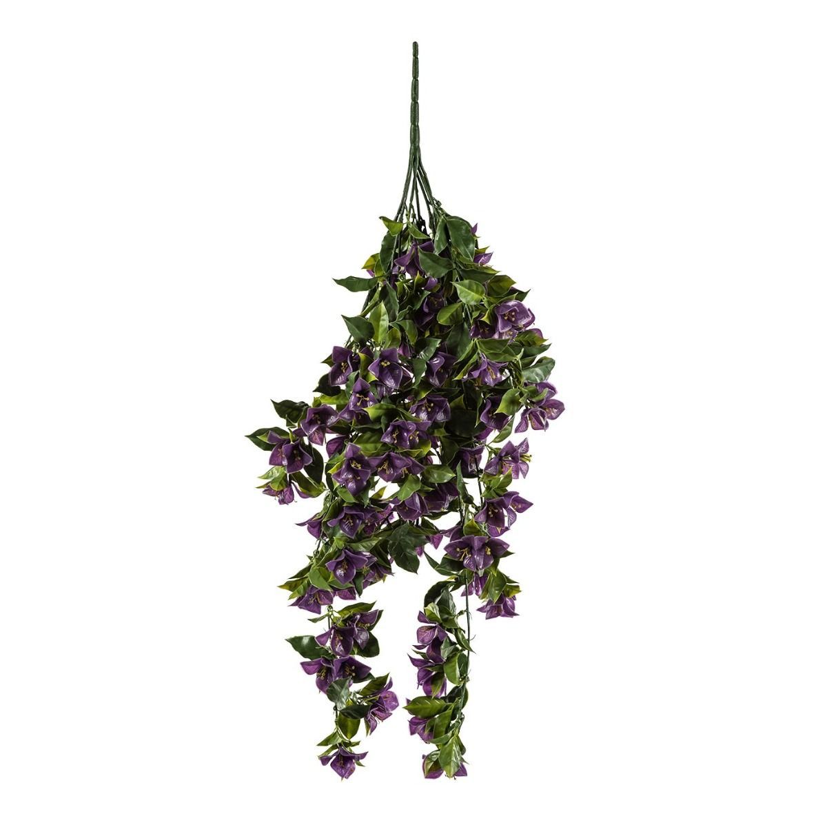 UV Resistant Artificial Bougainvillea Hanging Plant - 35 Inch Purple Fake Flower for Outdoor Decor, Patio, Garden, and Wedding Arrangements
