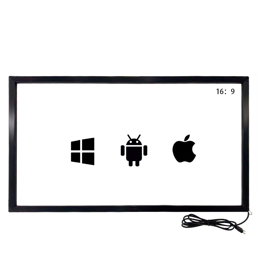 27 Inch Multi Infrared Touch Frame - USB Plug and Play IR Touch Bezel for Interactive Whiteboards, Digital Signage & Touch Monitors - Perfect for Classrooms, Meetings & Retail Displays