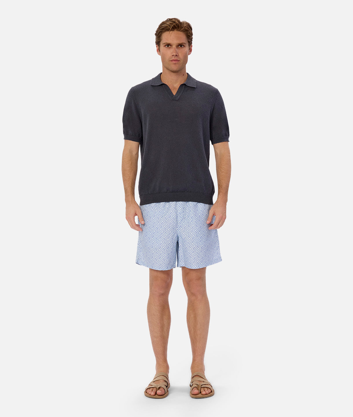 Alvarado Men's Swim Shorts - Quick-Dry Mint & Blue Swim Trunks for Beach, Pool & Vacation | Comfortable & Stylish Swimwear