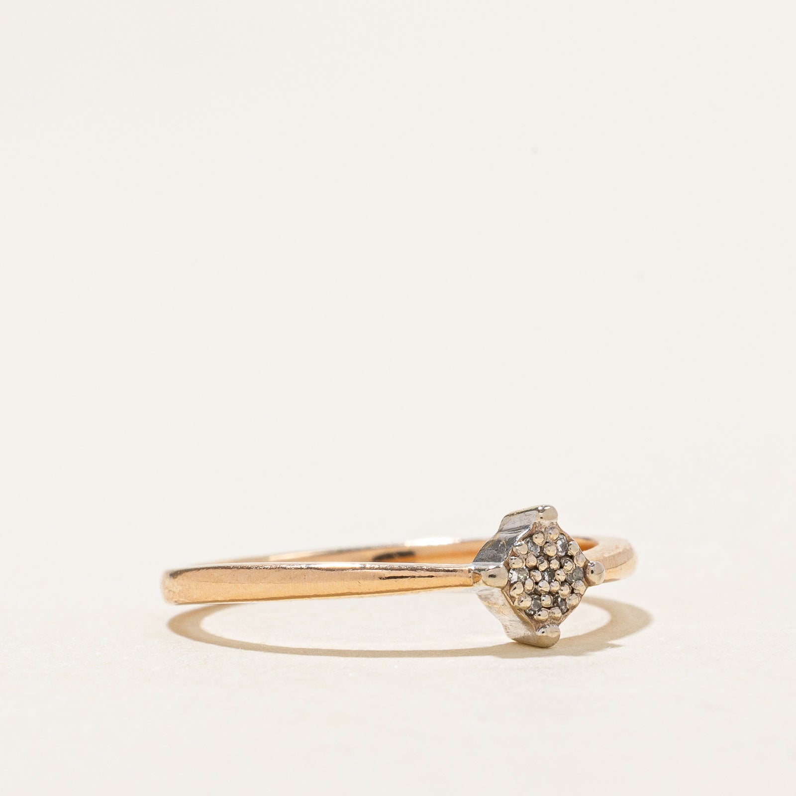 0.01ctw Diamond Cluster Petite Ring - Size 5 | Elegant & Dainty Wedding Band, Anniversary Gift for Her | Perfect for Engagement, Promise Rings & Special Occasions