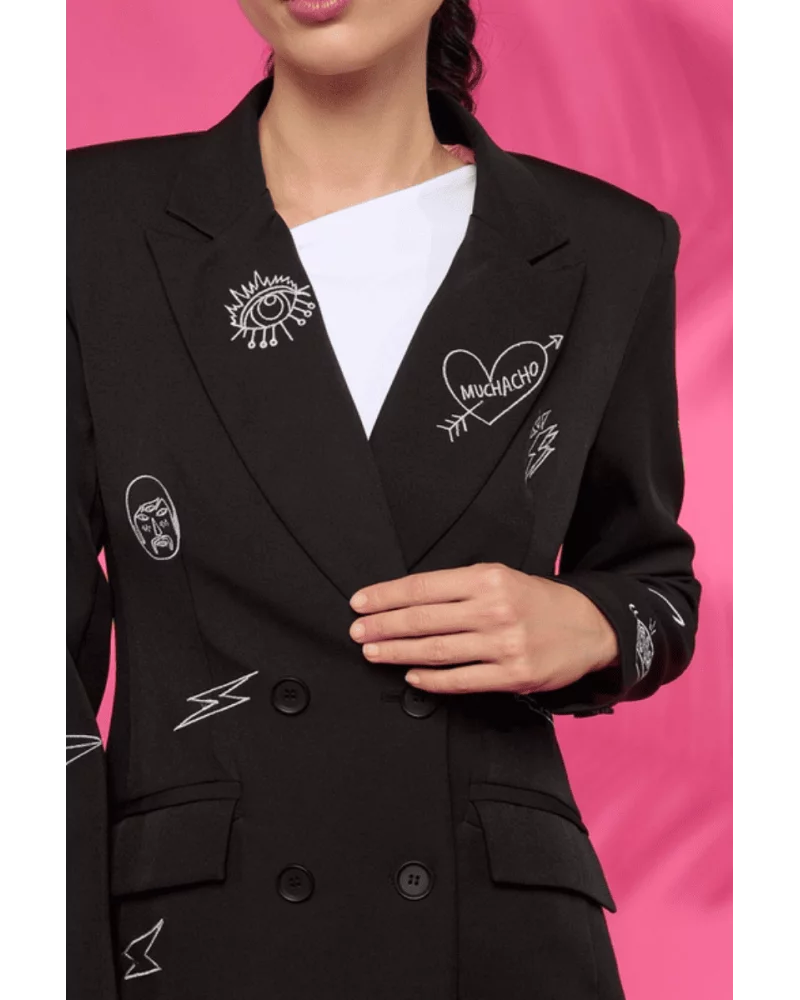 Stylish Black Music Blazer Jacket for Men & Women | Trendy Performance Wear for Concerts, Parties & Night Out