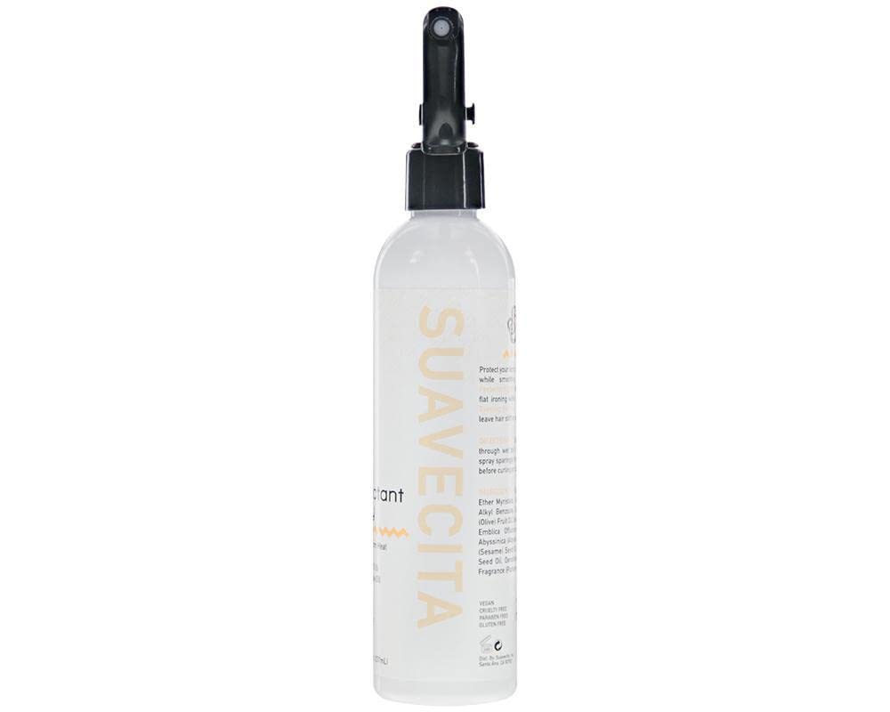 Suavecita Heat Protectant Spray - Cruelty-Free & Vegan Hair Mist for Heat Protection, 8 oz | Ideal for Blow Drying, Straightening & Styling