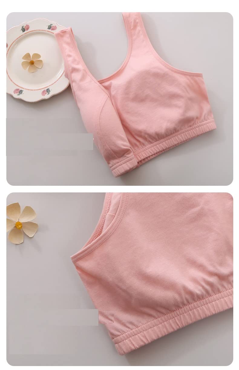 2 Pack Medium Wireless Cotton Bras for Elderly Women - Soft Cup, Front Closure, No Pads - Comfortable Everyday Wear for Seniors (Ideal for Home, Nursing & Relaxation)