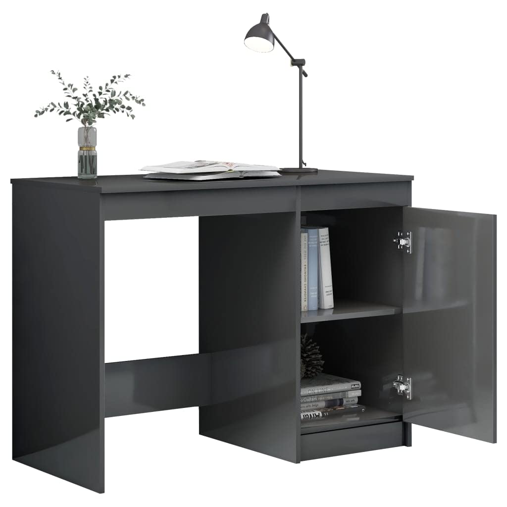 Modern Home Office Desk with Storage - 39.4