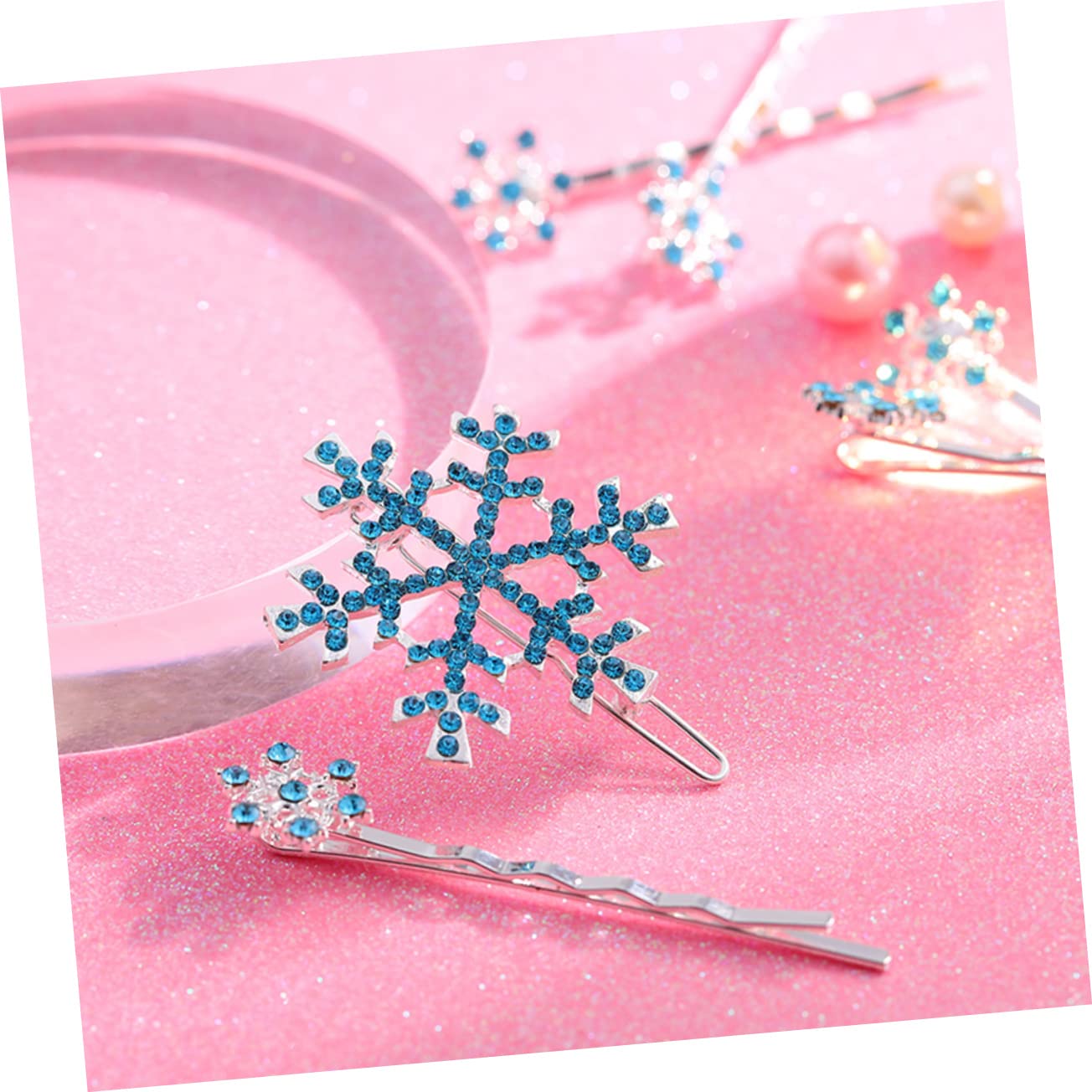 FOMIYES 54 Pcs Snowflake Hair Clips Set - Alloy Hair Barrettes & Roller Clips for Women & Girls - Christmas Hair Accessories & Winter Hair Decorations - Perfect for Parties, Weddings, and Holiday Styling