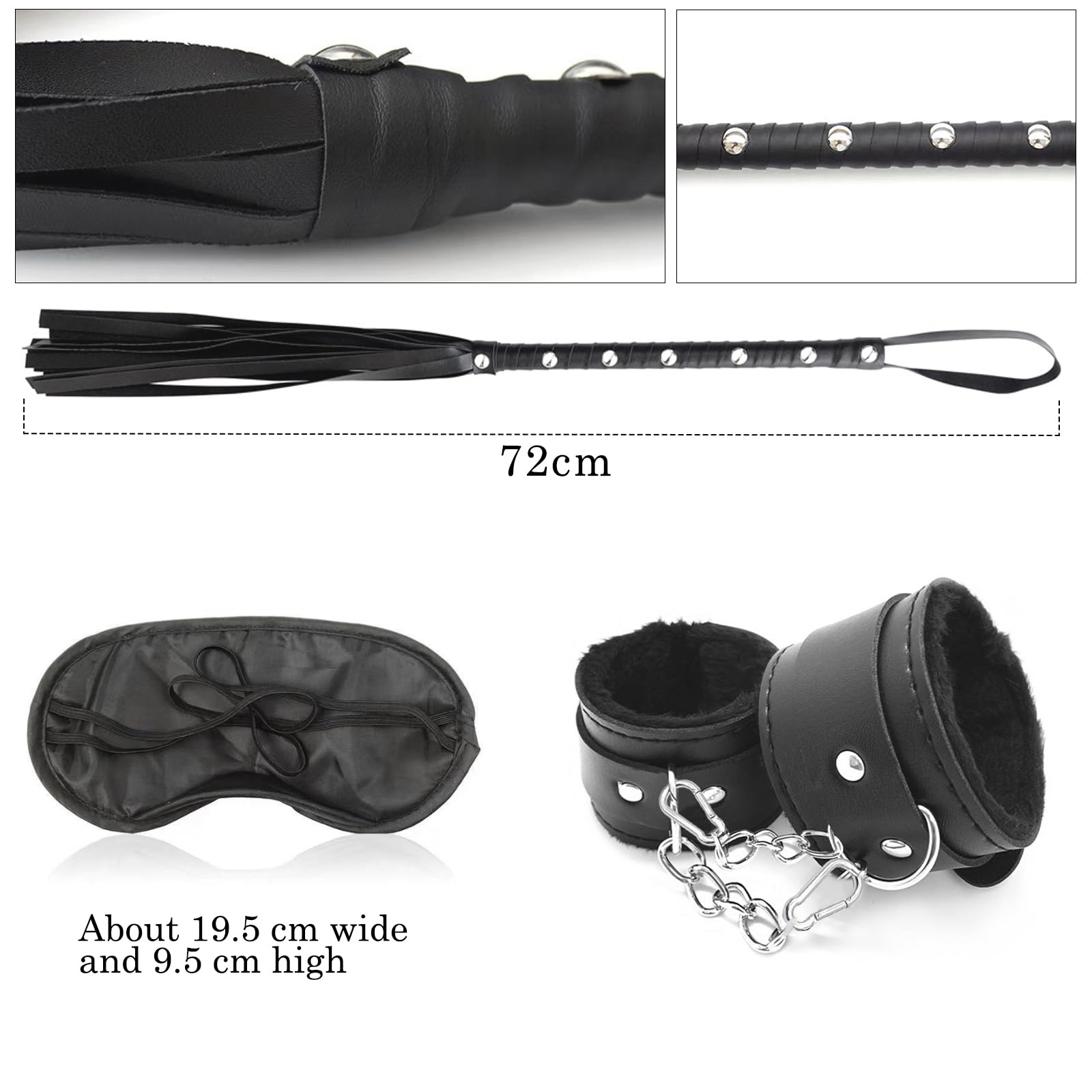 Premium Ceiling-Mounted Sex Swing for Couples - Extra Wide Padded BDSM Swing Set with 5 Accessories (Handcuffs, Whip, Blindfold) - Heavy Duty Sex Furniture Supports Up to 150kg - Perfect for Spicing Up Your Bedroom & BDSM Play